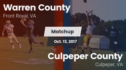 Matchup: Warren County High vs. Culpeper County  2017
