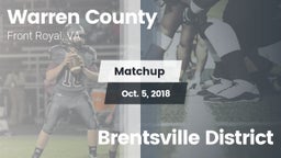 Matchup: Warren County vs. Brentsville District 2018