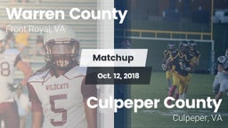 Matchup: Warren County vs. Culpeper County  2018