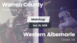 Matchup: Warren County vs. Western Albemarle  2018