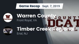 Recap: Warren County  vs. Timber Creek Regional  2019