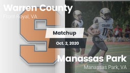 Matchup: Warren County vs. Manassas Park  2020