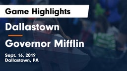 Dallastown  vs Governor Mifflin  Game Highlights - Sept. 16, 2019