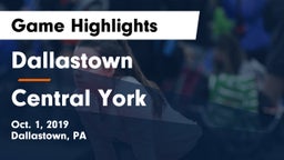 Dallastown  vs Central York  Game Highlights - Oct. 1, 2019