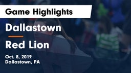 Dallastown  vs Red Lion Game Highlights - Oct. 8, 2019
