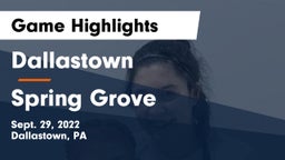 Dallastown  vs Spring Grove  Game Highlights - Sept. 29, 2022