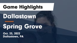 Dallastown  vs Spring Grove  Game Highlights - Oct. 23, 2022