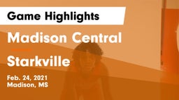 Madison Central  vs Starkville  Game Highlights - Feb. 24, 2021