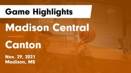 Madison Central  vs Canton  Game Highlights - Nov. 29, 2021