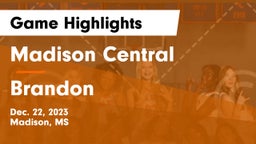 Madison Central  vs Brandon  Game Highlights - Dec. 22, 2023