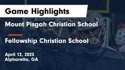 Mount Pisgah Christian School vs Fellowship Christian School Game Highlights - April 12, 2023