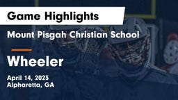 Mount Pisgah Christian School vs Wheeler  Game Highlights - April 14, 2023