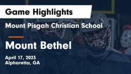 Mount Pisgah Christian School vs Mount Bethel Game Highlights - April 17, 2023