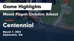 Mount Pisgah Christian School vs Centennial  Game Highlights - March 7, 2024