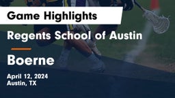 Regents School of Austin vs Boerne Game Highlights - April 12, 2024