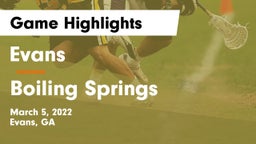 Evans  vs Boiling Springs  Game Highlights - March 5, 2022