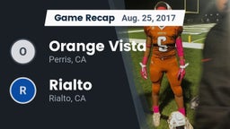 Recap: Orange Vista  vs. Rialto  2017