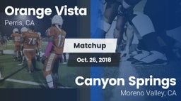 Matchup: Orange Vista vs. Canyon Springs  2018