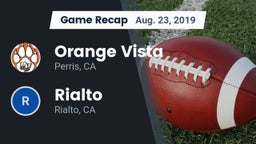 Recap: Orange Vista  vs. Rialto  2019