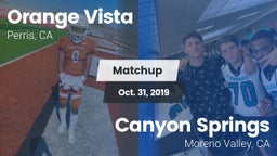 Matchup: Orange Vista vs. Canyon Springs  2019