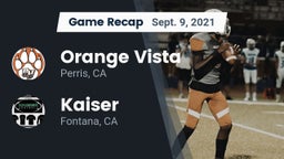Recap: Orange Vista  vs. Kaiser  2021