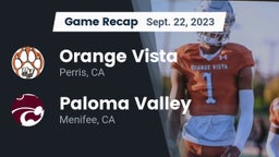 Recap: Orange Vista  vs. Paloma Valley  2023