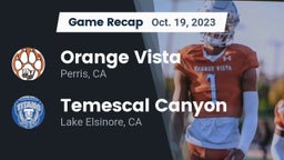Recap: Orange Vista  vs. Temescal Canyon  2023