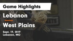 Lebanon  vs West Plains  Game Highlights - Sept. 19, 2019