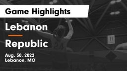 Lebanon  vs Republic  Game Highlights - Aug. 30, 2022