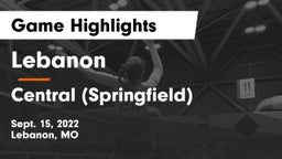 Lebanon  vs Central  (Springfield) Game Highlights - Sept. 15, 2022