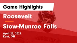Roosevelt  vs Stow-Munroe Falls  Game Highlights - April 23, 2022