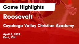 Roosevelt  vs Cuyahoga Valley Christian Academy  Game Highlights - April 6, 2024