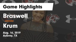 Braswell  vs Krum  Game Highlights - Aug. 16, 2019