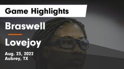 Braswell  vs Lovejoy  Game Highlights - Aug. 23, 2022