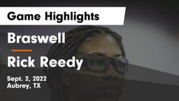 Braswell  vs Rick Reedy  Game Highlights - Sept. 2, 2022