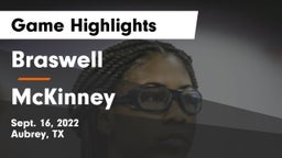 Braswell  vs McKinney  Game Highlights - Sept. 16, 2022