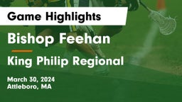 Bishop Feehan  vs King Philip Regional  Game Highlights - March 30, 2024