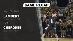 Recap: Lambert  vs. Cherokee  2016