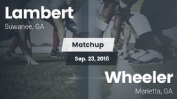 Matchup: Lambert  vs. Wheeler  2016