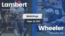Matchup: Lambert  vs. Wheeler  2017