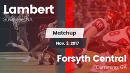 Matchup: Lambert  vs. Forsyth Central  2017