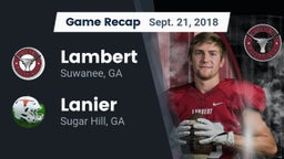 Recap: Lambert  vs. Lanier  2018