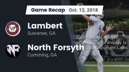 Recap: Lambert  vs. North Forsyth  2018