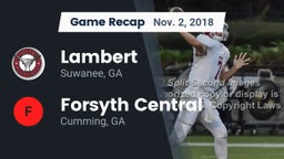 Recap: Lambert  vs. Forsyth Central  2018