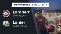 Recap: Lambert  vs. Lanier  2019