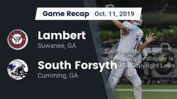 Recap: Lambert  vs. South Forsyth  2019