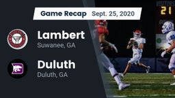 Recap: Lambert  vs. Duluth  2020