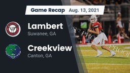 Recap: Lambert  vs. Creekview  2021