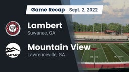 Recap: Lambert  vs. Mountain View  2022