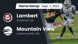Recap: Lambert  vs. Mountain View  2023
